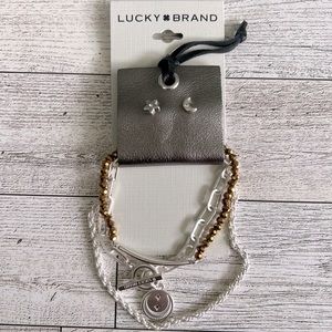 NWT Lucky Brand Celestial Earrings & Bracelets Set